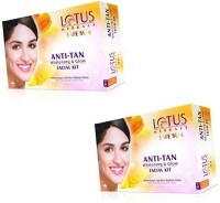 Lotus Herbals Safe Sun Anti Tan Whitening And Glow Facial Kit (40GM, Pack of 2)