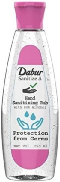 Dabur Sanitize Hand Sanitizing Rub With Alcohol Hand Sanitizer (250ML, Pack of 2)