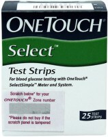 OneTouch Select Glucometer Strips (25 Strips)