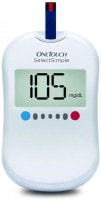 OneTouch Select Simple Glucometer (60 Strips, White)