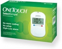 OneTouch Select Simple Glucometer (75 Strips, White)
