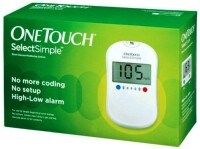 OneTouch Select Simple Glucometer (50 Strips, White)