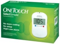 OneTouch Select Simple Glucometer (30 Strips, White)
