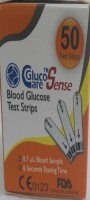 GlucoCare Sense Glucometer Strips (50 Strips)