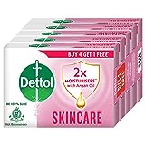 Dettol Skin Care 2X Moisturisers Bar Soap (125GM, Pack of 5)