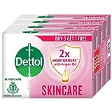 Dettol Skin Care 2X Moisturisers Bar Soap (75GM, Pack of 4