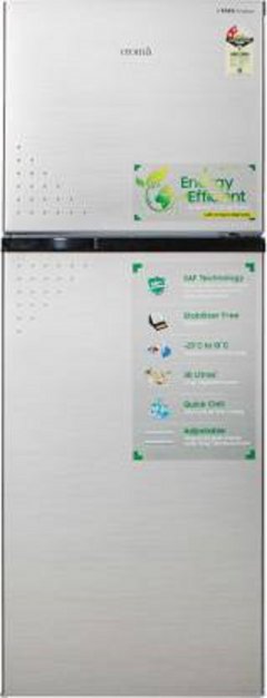 Croma 270 L Frost Free Double Door 2 Star Refrigerator (CRLR272FFC259601)