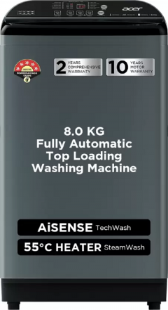 Acer 8 kg Fully Automatic Top Load Washing Machine (AR80HFATLH2C2IG24D)