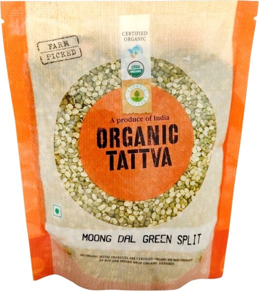 Organic Tattva Split Moong Dal (Green, 500GM)