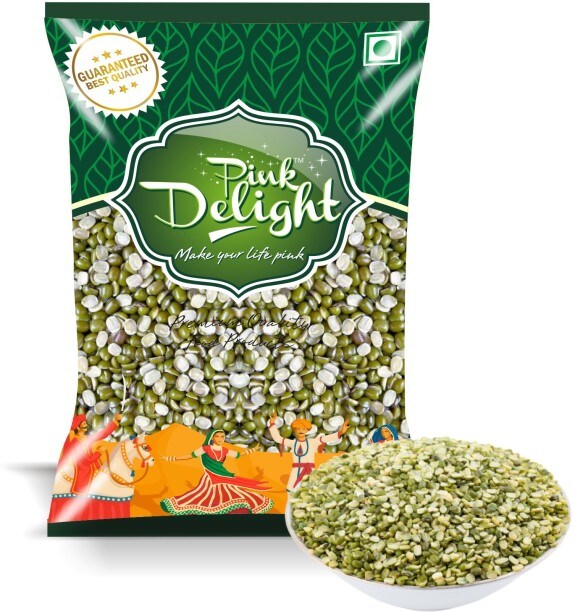 Pink Delight Split Moong Dal (Green, 1KG)