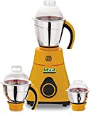Meet Squarish 750W Mixer Grinder (Yellow, 3 Jar)