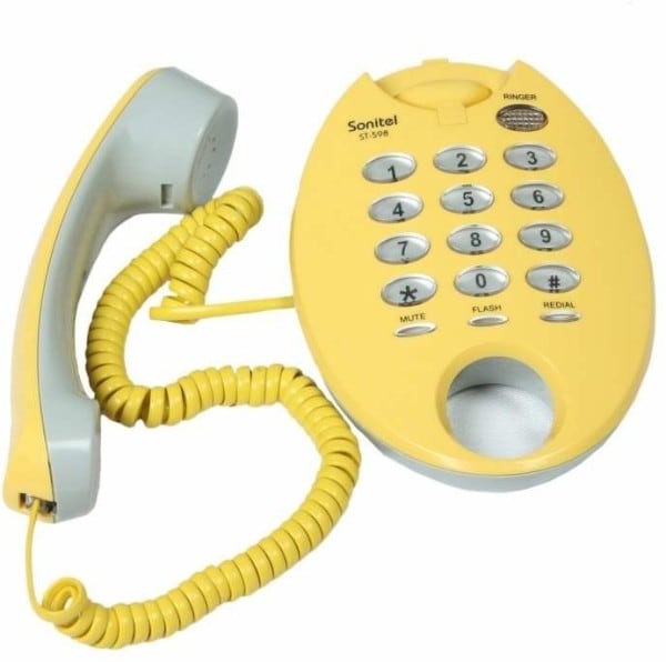 Sonitel ST598 Corded Landline Phone (Yellow) Price in India