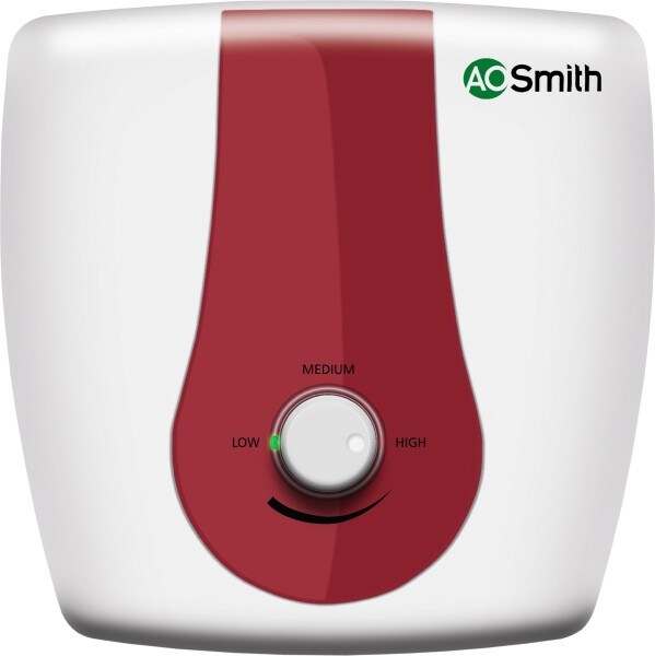A.O. Smith 25L Storage Water Geyser (SGS-GREEN-025, White & Red)
