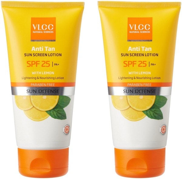 VLCC Sun Screen Lotion Antitan Sun Block Pa+ With Lemon (150Ml * 2) Pa+