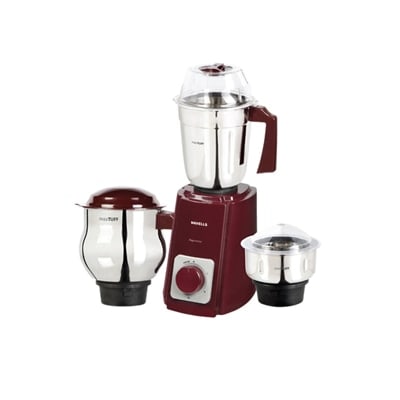 Havells Supermix Haandi 500W Mixer Grinder (Maroon, 3 Jar)