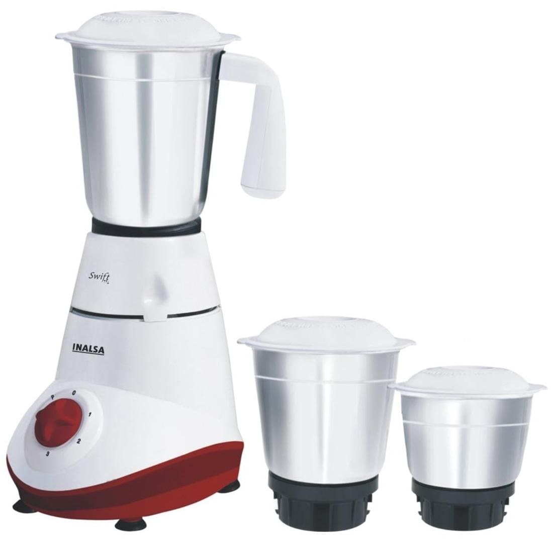 Inalsa Swift 500W Mixer Grinder (White, 2 Jar)