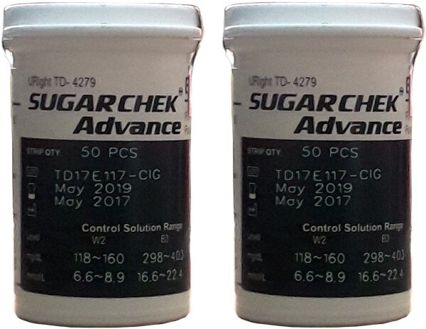 SugarChek TD-4279 Glucometer Strips (100 Strips)