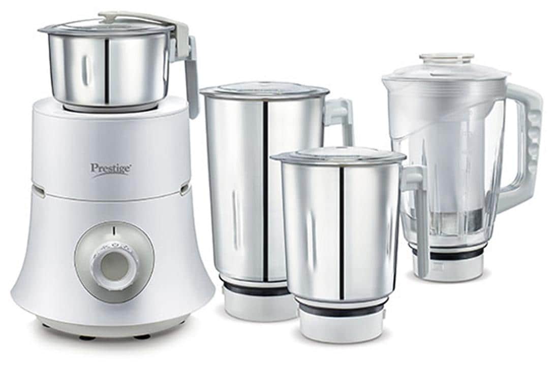 Prestige Teon Star 750W Mixer Grinder (White, 4 Jar)