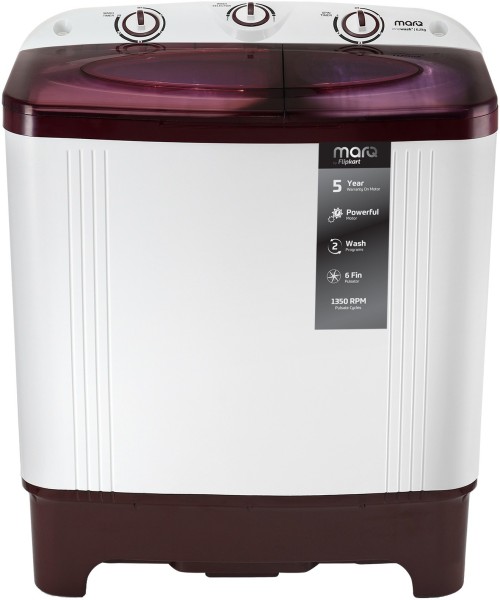 MarQ by Flipkart 6.2 kg Semi Automatic Top Load Washing Machine (MQSAHM62) Online at Lowest