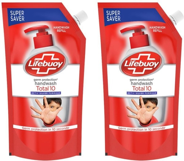 Lifebuoy Total 10 Germ Protection Activ Silver Formula Hand Wash (750ML, Pack of 2, )