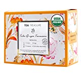 TeaTreasure Tulsi Ginger Turmeric Wellness Tea (168GM, 18 Pieces)