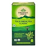Organic India Tulsi Green Tea Classic (Pack of 1, 25 Pieces)
