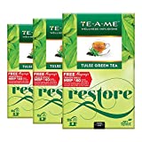 TE-A-ME Tulsi Green Tea (Pack of 3, 25 Pieces)