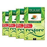 TE-A-ME Tulsi Green Tea (Pack of 4, 25 Pieces)