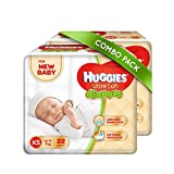 Huggies Ultra Soft Diapers (22 PCS, Pack of 2, XS)