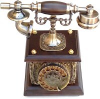 Gooddeals Vintage Functional Cordless Landline Phone (Brown)