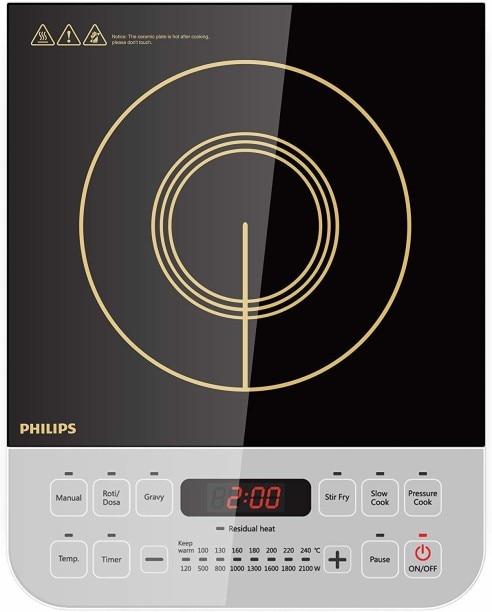 Philips Viva Collection HD4928/01 2100 W Induction Cooktops (Black)