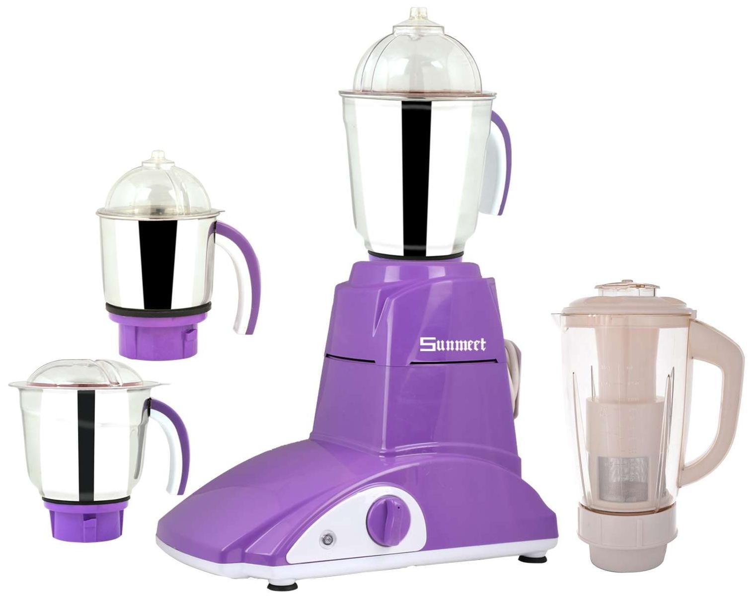 Sunmeet Voilet Gadi 1000W Mixer Grinder (Purple, 4 Jar)