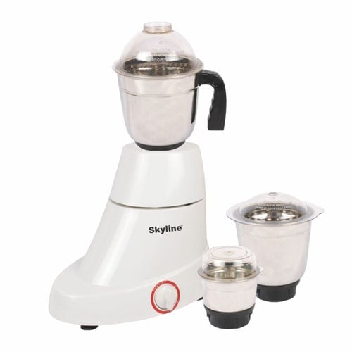 Skyline VTL-5000 650W Mixer Grinder (White, 3 Jar)
