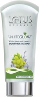 Lotus Herbals White Glow Active Skin Whitening Plus Oil Control Face Wash (100GM, Pack of 3)