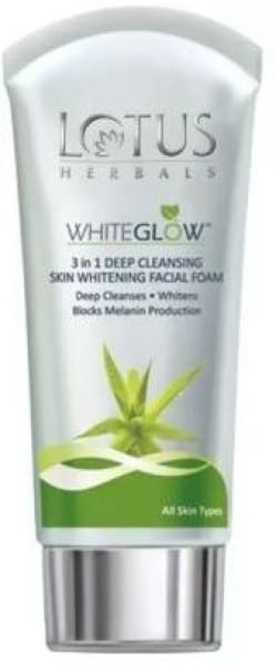 lotus white glow facial foam