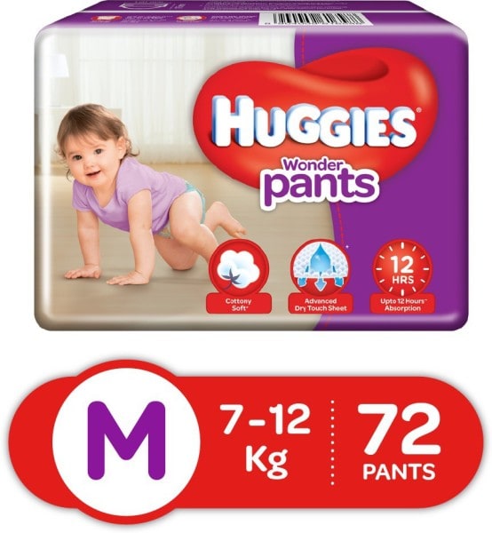 Huggies Wonder Pants Diapers (72 PCS, M) Price in India, Specifications