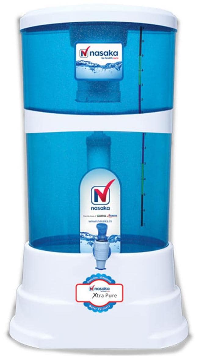 Nasaka Xtra Pure 18L Gravity Based Water Purifier (Blue & White) Price
